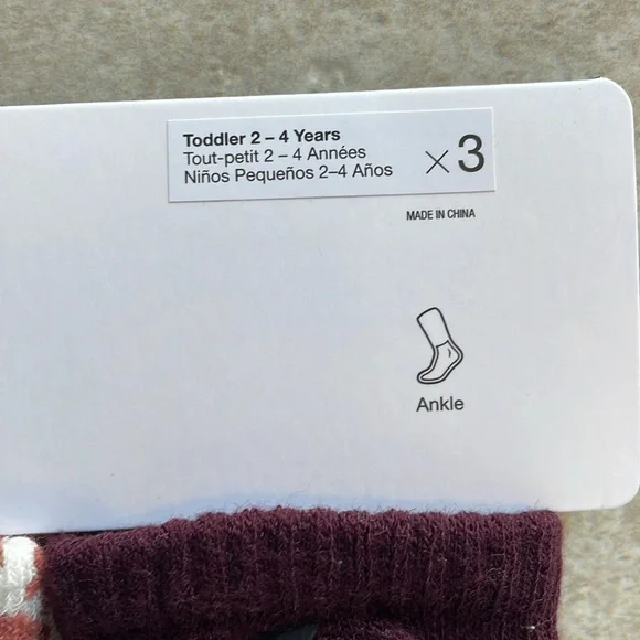 Nike Baby GIRL 3 Pair No-Slip Ankle Socks 2-4YEARS - Picture 3 of 3